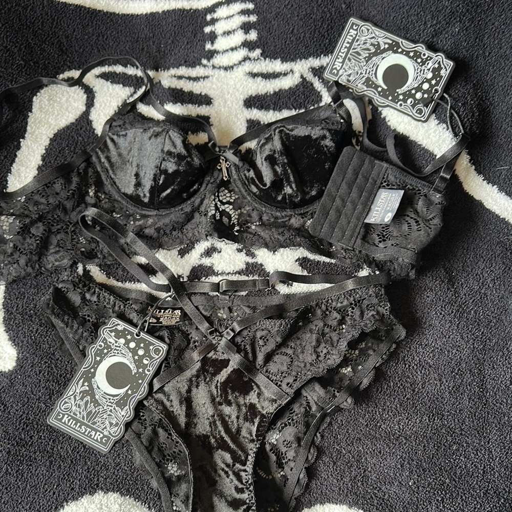 Killstar Black Lace Lingerie Set